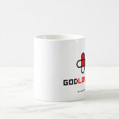 神はコーヒー・マグ愛します コーヒーマグカップ (中央)