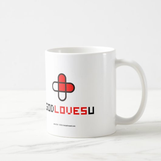 神はコーヒー・マグ愛します コーヒーマグカップ (右)
