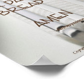 神はテーブル素晴らし祈りの言葉 ポスター (角)