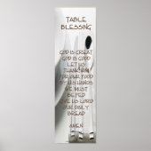 神はテーブル素晴らし祈りの言葉 ポスター (正面)