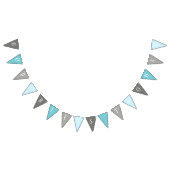 神はトマスの青および灰色の洗礼の旗を賛美します バンティングフラッグ (全)