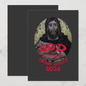 神はトランプが有罪だと愛している 2024年 投獄 招待状 (正面/裏面)