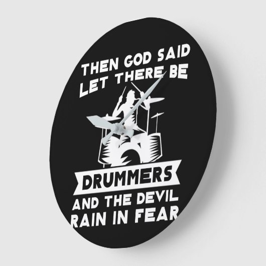 神はドラマーを悪魔にさせよ走と ラージ壁時計 (傾斜)