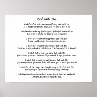 神はノーと言った：ポスター ポスター