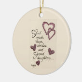 神はハグ色のスケッチことわざ陶磁器オーナを作った セラミックオーナメント (左)