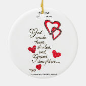 神はハグ色のスケッチことわざ陶磁器オーナを作った セラミックオーナメント (裏面)