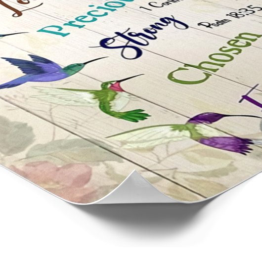 神はハミングバードだと言う ポスター (角)