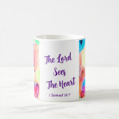 神はハートを見る コーヒーマグカップ (中央)