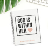 神はパーソナライズされた彼女のハートの中にある ノートブック