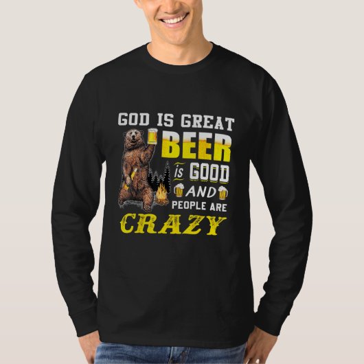 神はビ素晴らしールで人はビ熱狂するーだ Tシャツ (正面)
