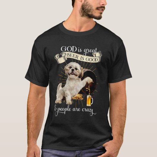 神はビ素晴らしールで人は良い熱狂する Tシャツ (正面)