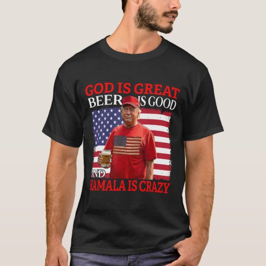 神はビ素晴らしール、カマラはおもしろいだ熱狂する Tシャツ (正面)