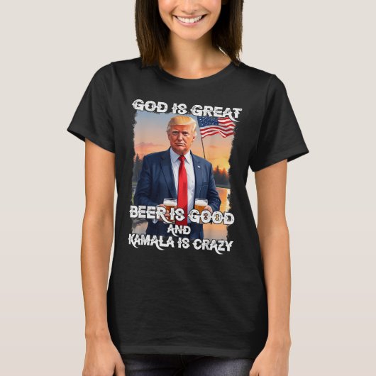 神はビ素晴らしール、カマラはおもしろいだ熱狂する Tシャツ (正面)