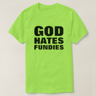 神はファンディおもしろいズを嫌うプロLGBTQ+アンチ嫌い Tシャツ