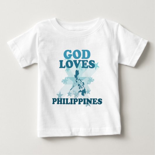 神はフィリピンを愛します ベビーTシャツ (正面)