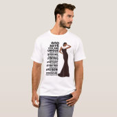 神はメラニンの女の子国際的女の日の女の子と言う Tシャツ (正面フル)
