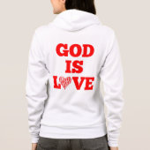 神はラブバイブル引用文女性フルジップ パーカ (裏面)