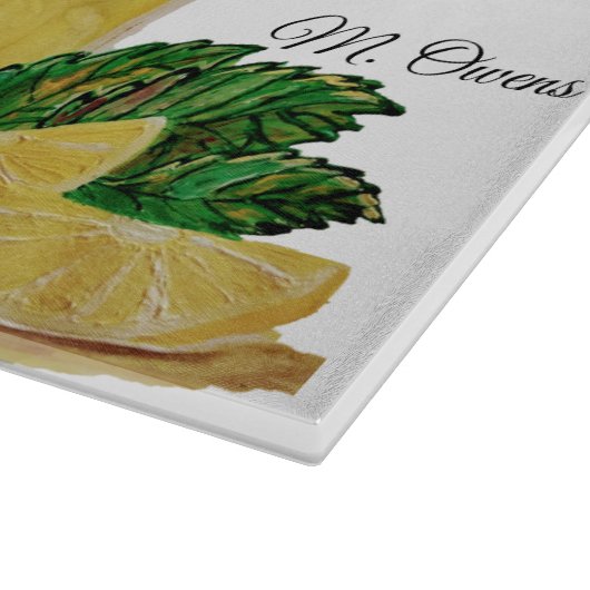 神はレモネードガラスの板で私達を祝福する カッティングボード (角)