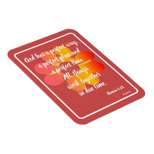 神はローマ8:28のカードを完璧に持っている マグネット (右側)