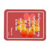 神はローマ8:28のカードを完璧に持っている マグネット (横)