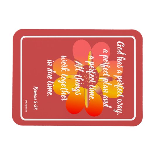 神はローマ8:28のカードを完璧に持っている マグネット (横)