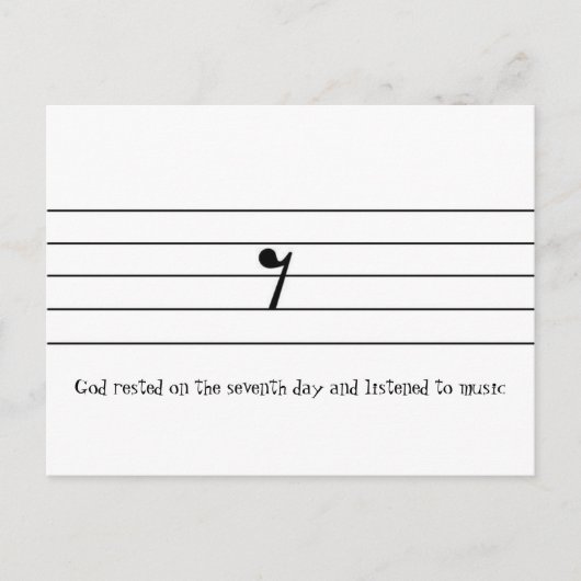 神は七日目に聞... ポストカード (正面)