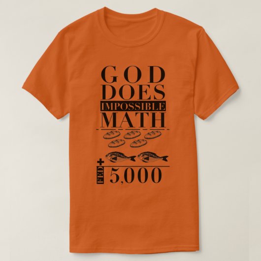 神は不可能な数学を行う Tシャツ (デザイン正面)