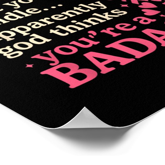 神は与えお前が手に入れおもしろいるもの ポスター (角)