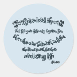 神は世を愛されたからであるヨハネ3.16 ラウンドシール