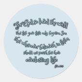 神は世を愛されたからであるヨハネ3.16 ラウンドシール (正面)