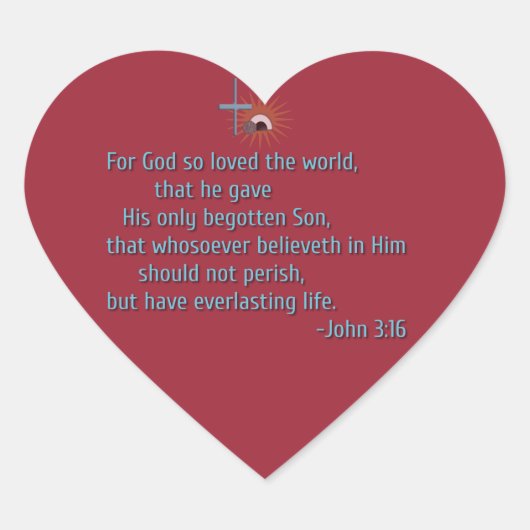 神は世を愛されたからである ハートシール (正面)