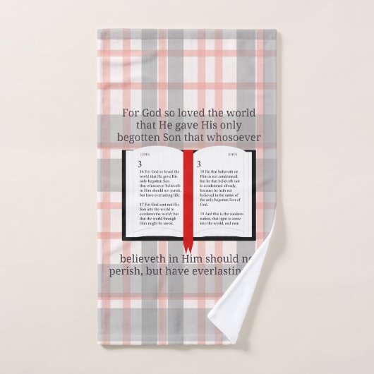 神は世を愛されたからである バスタオルセット (ハンドタオル)