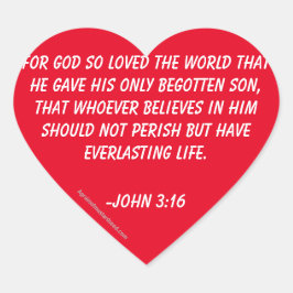 神は世を愛されたヨハネ3:16 ハートシール