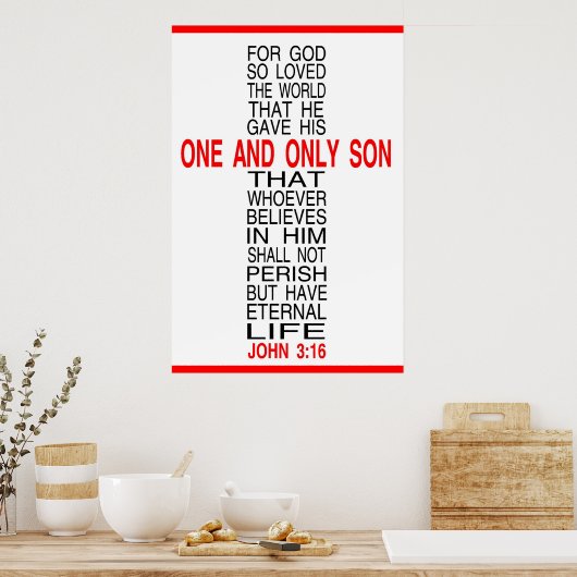 神は世界のポスターを非常に愛していた ポスター (キッチン)