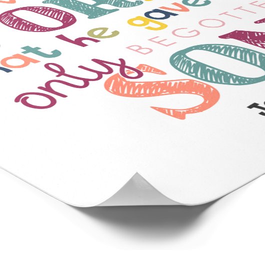 神は世界の子供たちクリスチャンのポスターを愛していたので ポスター (角)