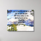 神は世界の拡大されたキャンバスの印刷を非常に愛していた キャンバスプリント (正面)