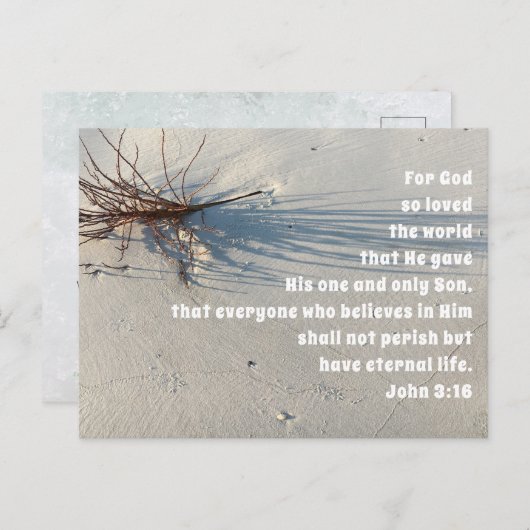 神は世界の教会サービスを愛した シーズンポストカード (正面/裏面)