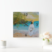 神は世界の時計を非常に愛していた スクエア壁時計 (ホーム)