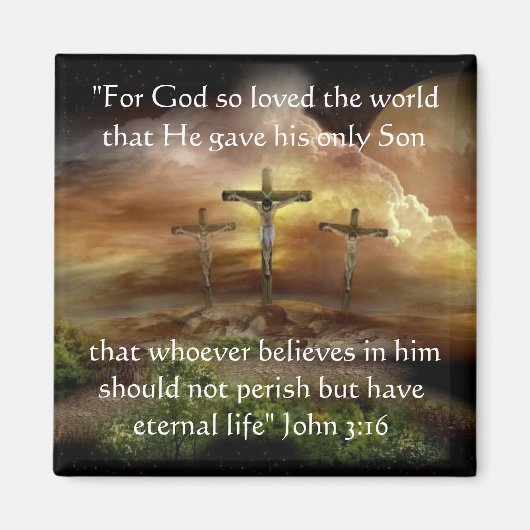 神は世界の磁石をとても愛した マグネット (正面)