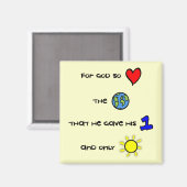 神は世界の磁石を愛されたからである マグネット (正面/裏面)