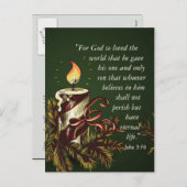 神は世界の聖書の聖句クリスマスポストカードを愛した シーズンポストカード (正面/裏面)