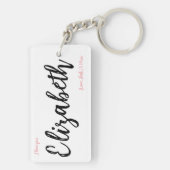 神は世界の贈り物をこんなに愛していたのパーソナライズされたで キーホルダー (裏面)