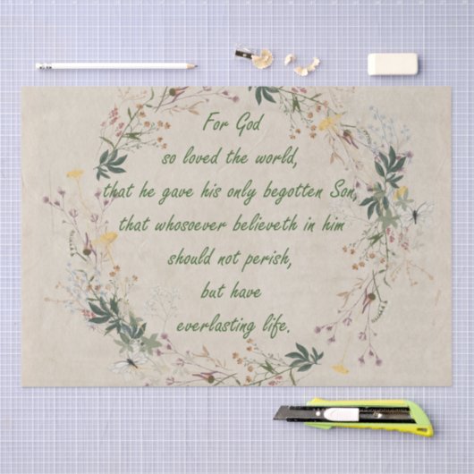 神は世界の野生の花のティッシュペーパーを愛して 薄葉紙 (クラフト)