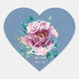 神は世界を愛されたヨハネ3 16クリスチャン ハートシール