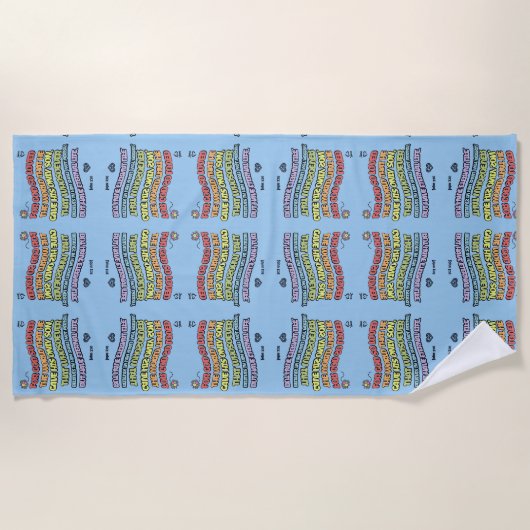 神は世界を愛した ビーチタオル (正面)