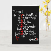 神は世界を愛しておられ、イエスは私のバレンタイン カード (黄色い花)