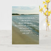 神は世界を愛して折り畳んだグリーティングカード カード (黄色い花)