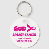 神は乳がんクリスチャンよりも大きい キーホルダー (正面)
