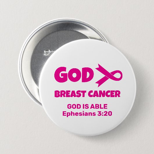 神は乳がんクリスチャンよりも大きい 缶バッジ (正面&裏面)