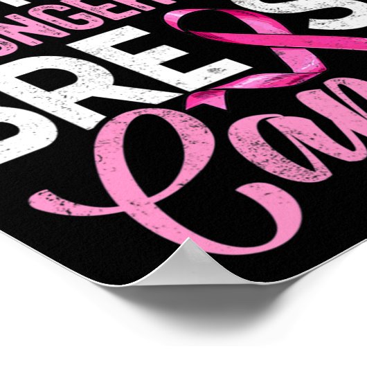 神は乳がんピンクリボンよりも強い ポスター (角)